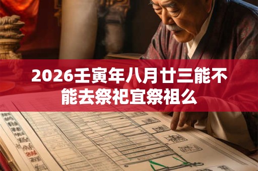 2026壬寅年八月廿三能不能去祭祀宜祭祖么
