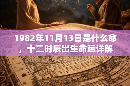 1982年11月13日是什么命，十二时辰出生命运详解