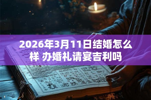 2026年3月11日结婚怎么样 办婚礼请宴吉利吗