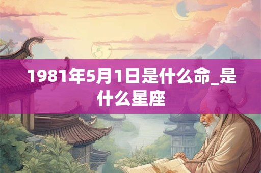 1981年5月1日是什么命_是什么星座