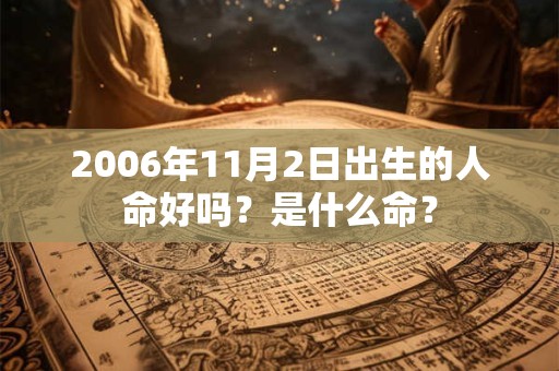 2006年11月2日出生的人命好吗?是什么命? 2006年11月2日出生的人命好吗?是什么命?