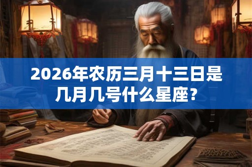 2026年农历三月十三日是几月几号什么星座？