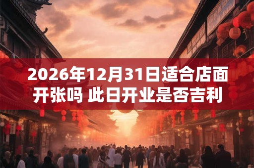 2026年12月31日适合店面开张吗 此日开业是否吉利