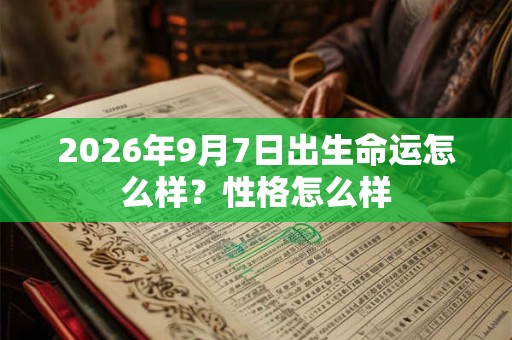 2026年9月7日出生命运怎么样？性格怎么样