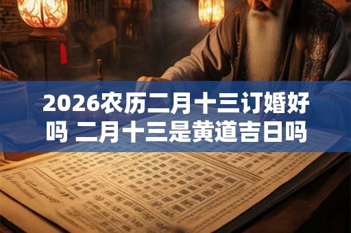 2026农历二月十三订婚好吗 二月十三是黄道吉日吗
