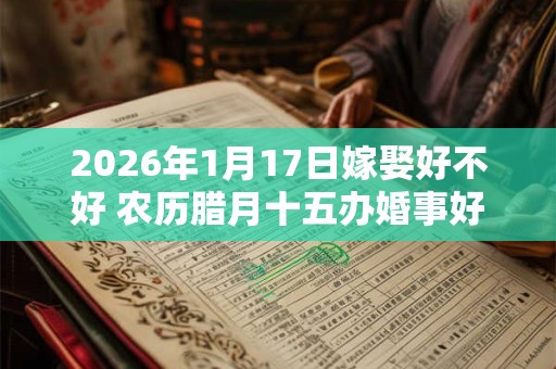 2026年1月17日嫁娶好不好 农历腊月十五办婚事好吗