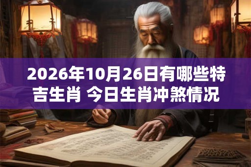 2026年10月26日有哪些特吉生肖 今日生肖冲煞情况 2026年10月26日有哪些特吉生肖 今日生肖冲煞情况