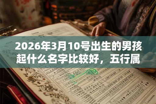 2026年3月10号出生的男孩起什么名字比较好,五行属什么 2026年3月10号出生的男孩起什么名字比较好,五行属什么