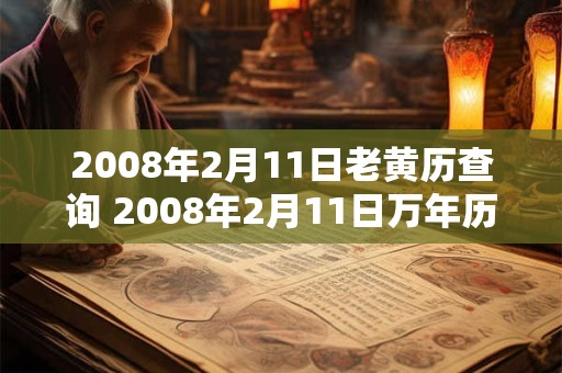 2008年2月11日老黄历查询 2008年2月11日万年历黄道吉日