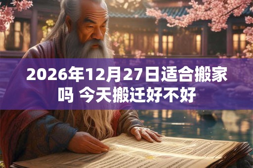 2026年12月27日适合搬家吗 今天搬迁好不好 2026年12月27日适合搬家吗 今天搬迁好不好
