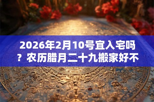 2026年2月10号宜入宅吗？农历腊月二十九搬家好不好