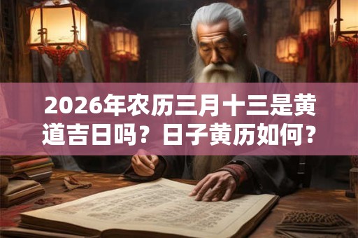 2026年农历三月十三是黄道吉日吗？日子黄历如何？