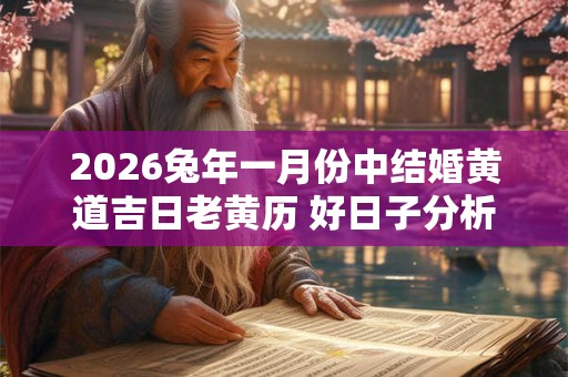 2026兔年一月份中结婚黄道吉日老黄历 好日子分析 2026兔年一月份中结婚黄道吉日老黄历 好日子分析