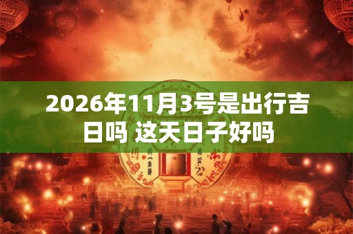 2026年11月3号是出行吉日吗 这天日子好吗