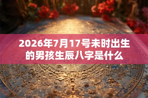 2026年7月17号未时出生的男孩生辰八字是什么