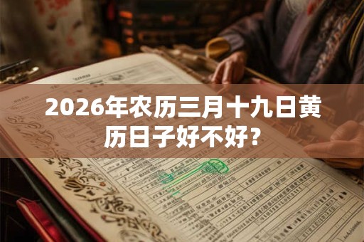 2026年农历三月十九日黄历日子好不好? 2026年农历三月十九日黄历日子好不好?