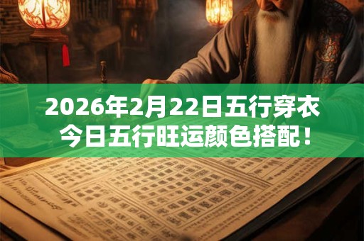 2026年2月22日五行穿衣 今日五行旺运颜色搭配! 2026年2月22日五行穿衣 今日五行旺运颜色搭配!