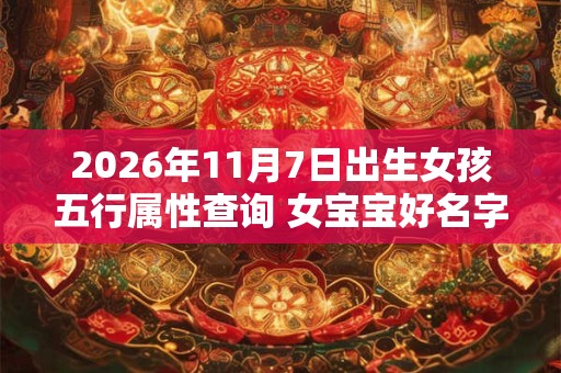 2026年11月7日出生女孩五行属性查询 女宝宝好名字合集 2026年11月7日出生女孩五行属性查询 女宝宝好名字合集
