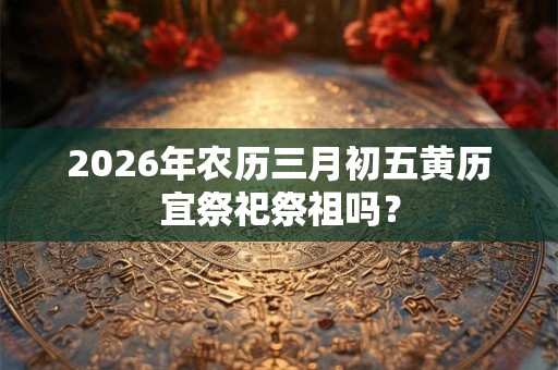 2026年农历三月初五黄历宜祭祀祭祖吗？