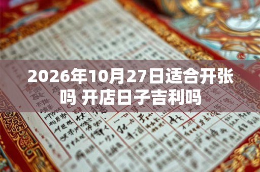 2026年10月27日适合开张吗 开店日子吉利吗
