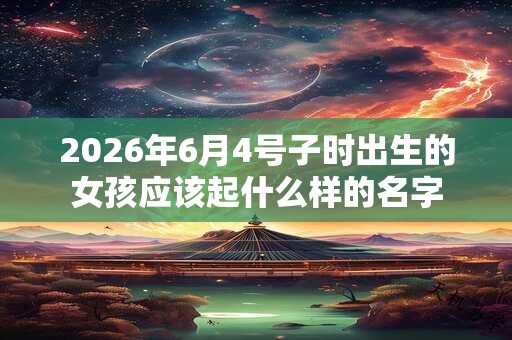 2026年6月4号子时出生的女孩应该起什么样的名字