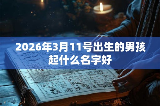 2026年3月11号出生的男孩起什么名字好
