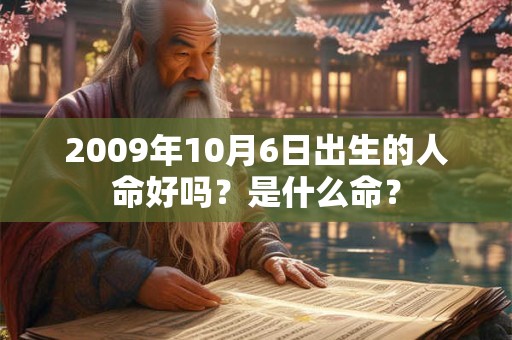 2009年10月6日出生的人命好吗？是什么命？