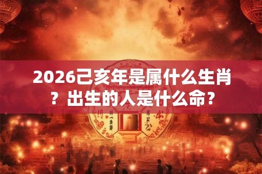 2026己亥年是属什么生肖?出生的人是什么命? 2026己亥年是属什么生肖?出生的人是什么命?