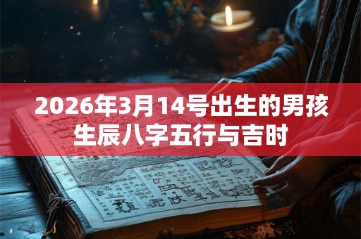 2026年3月14号出生的男孩生辰八字五行与吉时