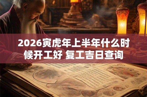 2026寅虎年上半年什么时候开工好 复工吉日查询 2026寅虎年上半年什么时候开工好 复工吉日查询