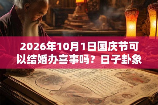 2026年10月1日国庆节可以结婚办喜事吗?日子卦象好吗? 2026年10月1日国庆节可以结婚办喜事吗?日子卦象好吗?