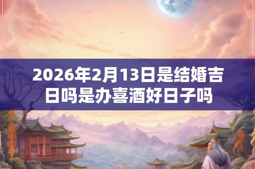 2026年2月13日是结婚吉日吗是办喜酒好日子吗