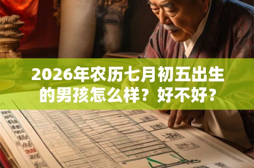 2026年农历七月初五出生的男孩怎么样？好不好？