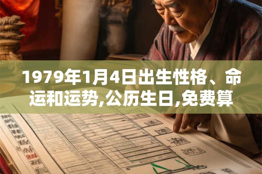 1979年1月4日出生性格、命运和运势,公历生日,免费算命 1979年1月4日出生性格、命运和运势,公历生日,免费算命
