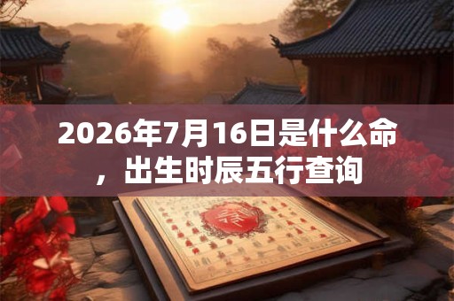 2026年7月16日是什么命，出生时辰五行查询