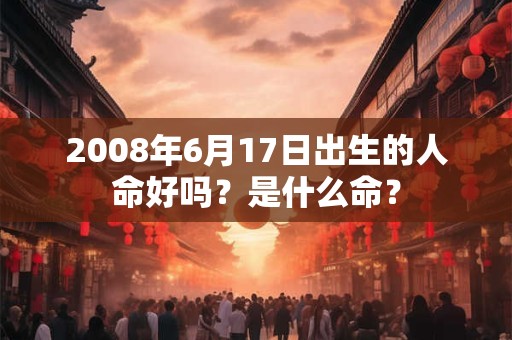2008年6月17日出生的人命好吗?是什么命? 2008年6月17日出生的人命好吗?是什么命?