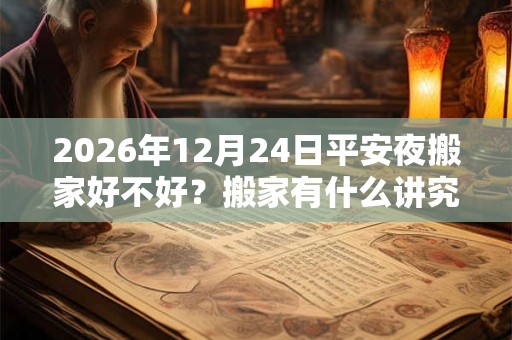 2026年12月24日平安夜搬家好不好？搬家有什么讲究和忌讳？
