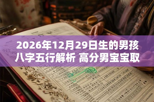 2026年12月29日生的男孩八字五行解析 高分男宝宝取名字 2026年12月29日生的男孩八字五行解析 高分男宝宝取名字