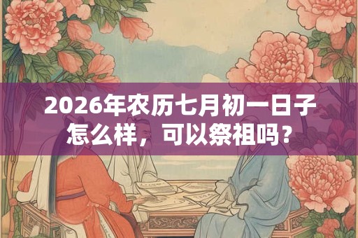 2026年农历七月初一日子怎么样,可以祭祖吗? 2026年农历七月初一日子怎么样,可以祭祖吗?