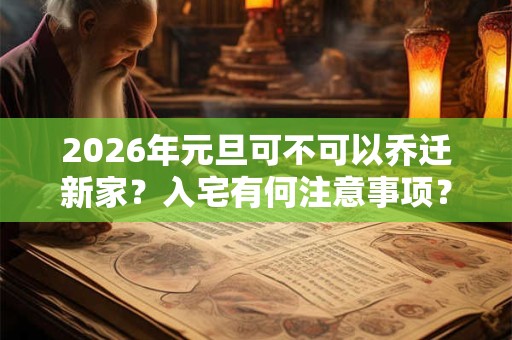 2026年元旦可不可以乔迁新家?入宅有何注意事项? 2026年元旦可不可以乔迁新家?入宅有何注意事项?