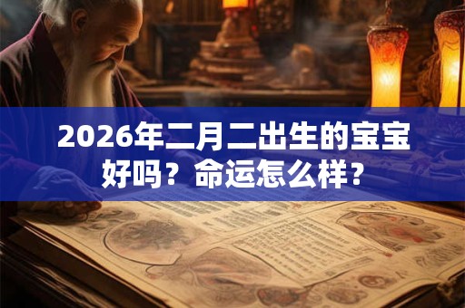 2026年二月二出生的宝宝好吗？命运怎么样？