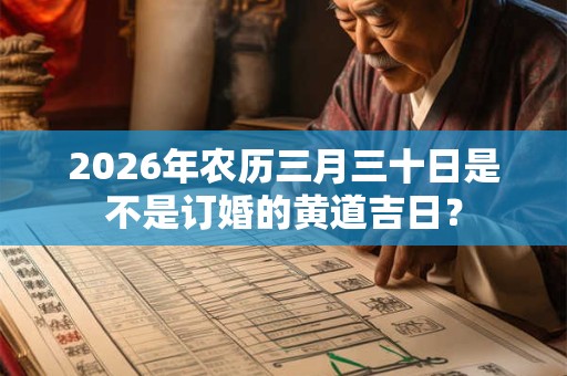 2026年农历三月三十日是不是订婚的黄道吉日? 2026年农历三月三十日是不是订婚的黄道吉日?