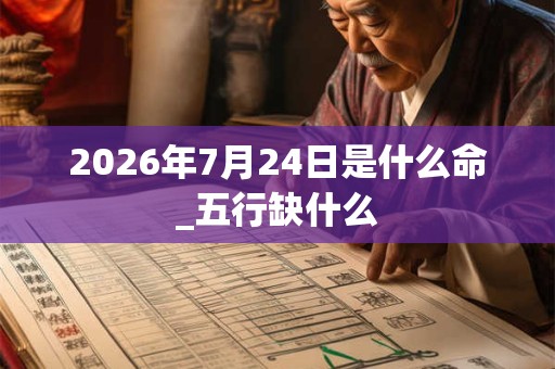 2026年7月24日是什么命_五行缺什么