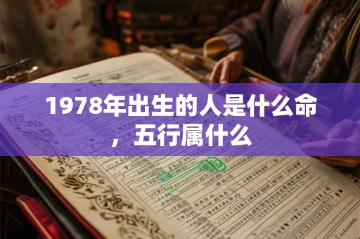 1978年出生的人是什么命，五行属什么