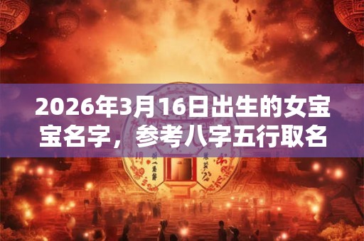 2026年3月16日出生的女宝宝名字,参考八字五行取名 2026年3月16日出生的女宝宝名字,参考八字五行取名