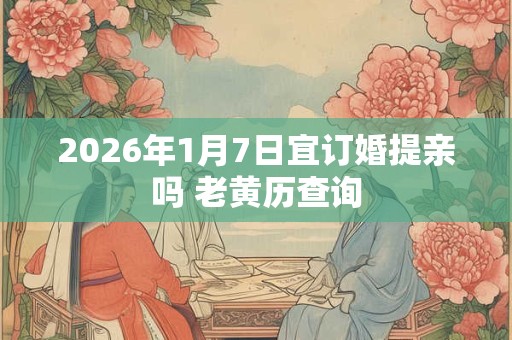2026年1月7日宜订婚提亲吗 老黄历查询
