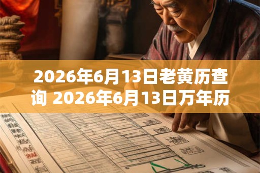 2026年6月13日老黄历查询 2026年6月13日万年历黄道吉日