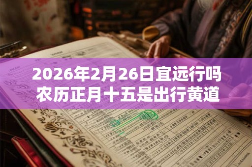 2026年2月26日宜远行吗 农历正月十五是出行黄道吉日吗