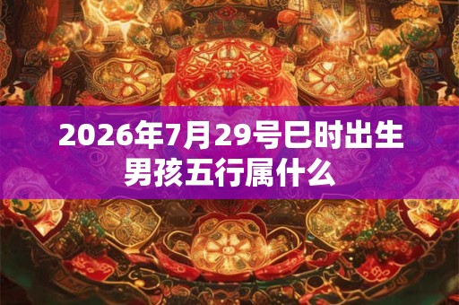 2026年7月29号巳时出生男孩五行属什么 2026年7月29号巳时出生男孩五行属什么