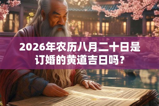 2026年农历八月二十日是订婚的黄道吉日吗? 2026年农历八月二十日是订婚的黄道吉日吗?